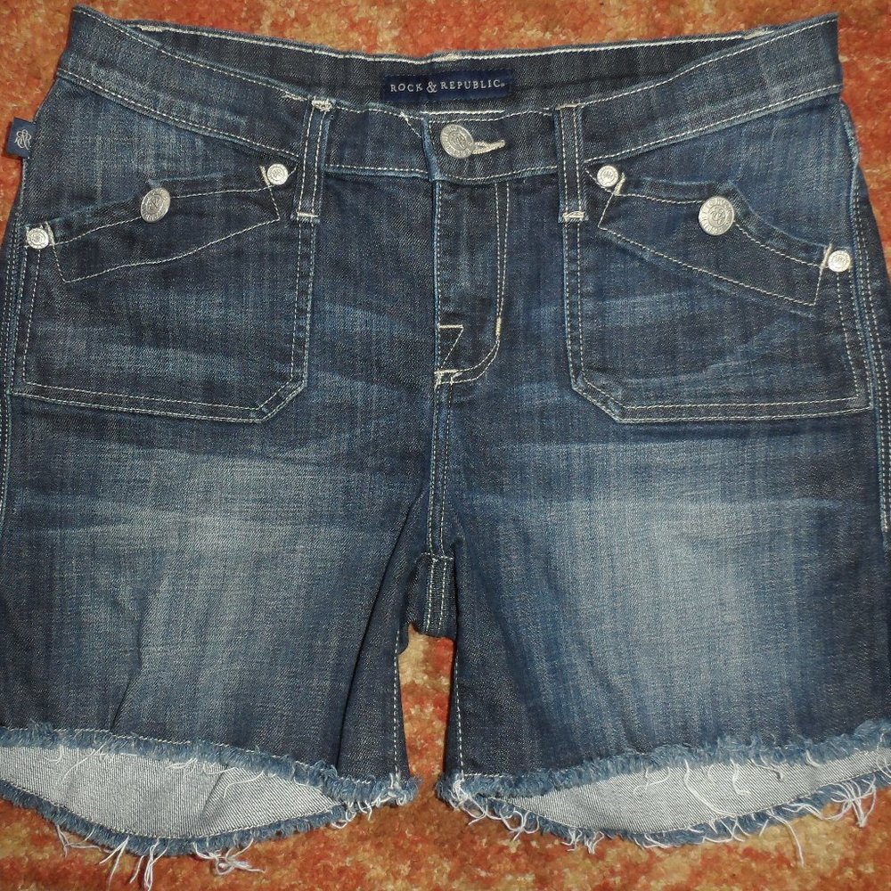 Rock & Republic Jean/Denim Stinger Shorts Size 10